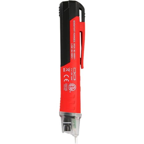 Probador/detector de voltaje UT12D con linterna, 24 V - 1000 V CA