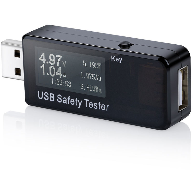 

Asupermall - Probador digital USB, monitor de voltaje de corriente DC 30V 5.1A Amp Contador del voltaje