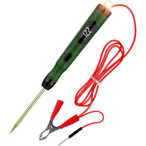 Probador eléctrico auto LIFCAUSAL TopDiag P50  Pantalla LCD multifunción  Mide voltaje, prueba bombillas, polaridad  3 modos diagnóstico circuitos automotrices