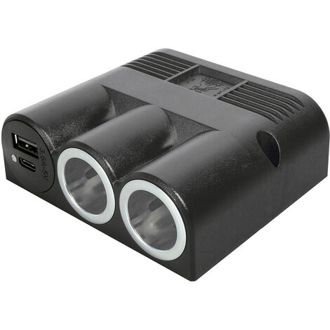 ProCar Aufbaudreifachsteckdose mit  Power USB-C®/A Doppelsteckdose    12 oder 24 V/DC