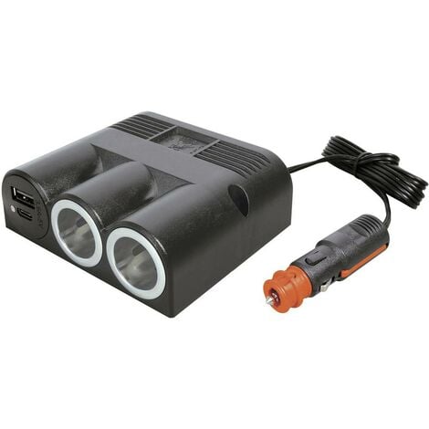 caricabatterie USB 12V/24 presa accendisigari doppia porta per auto furgone  moto