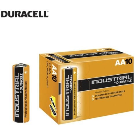 Procell Duracell AA Alkalibatterie – LR06 1,5 V Box 10 Einheiten ø14,5 x 50,5 mm