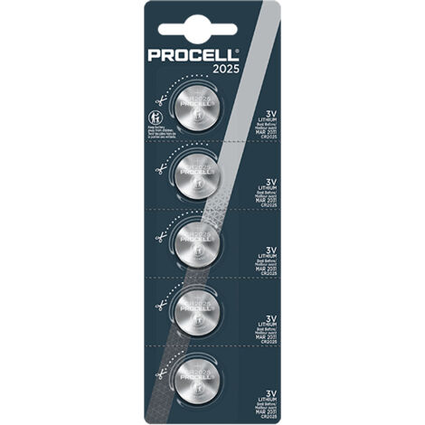 PROCELL Pile bouton CR 2025 3.0 V 5 pc(s) 165 lithium W413843