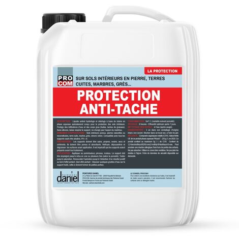 Procom – Protection anti-tache hydrofuge et oléofuge 1L – Pour béton, pierre, terre cuite – Protection contre l'eau et les taches d'huile