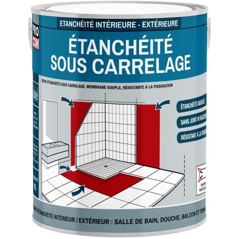 Procom – Résine d'imperméabilisation 2.5L – Étanchéité sous carrelage et pièces humides – Membrane souple ultra-résistante – Application facile