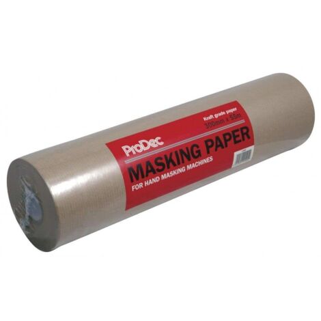 ProDec 12" x 55m Brown Masking Paper per l'applicazione della mano o della macchina