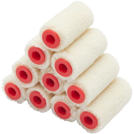 ProDec Confezione da 10 rulli di vernice Mohair da 5,1 cm per una finitura liscia con vernici lucide e satinate, vernici, macchie di legno su battiscopa, davanzali, porte, armadi, metallo e altro,
