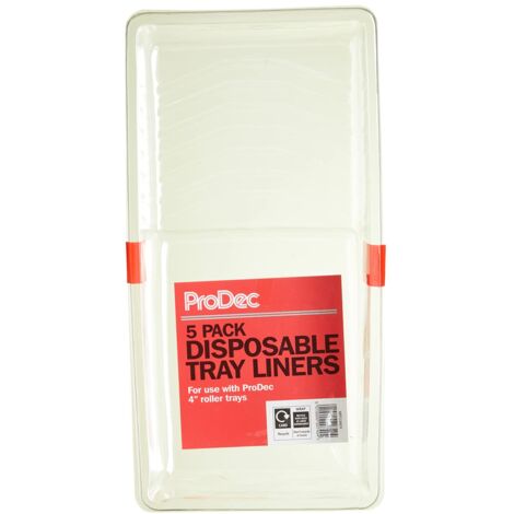 ProDec Confezione da 5 mini fodere usa e getta da 10,2 cm per vernici rapide e senza cambiare colore senza lavare i vassoi di vernice, compatibili con i mini vassoi ProDec da 10,2 cm