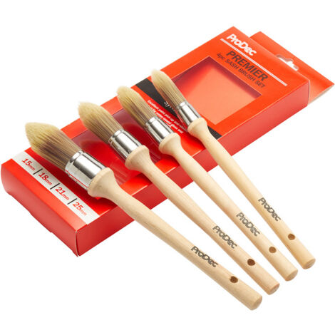 ProDec Synthetic Pointed Sash Paint Brush Set - 4 Piece