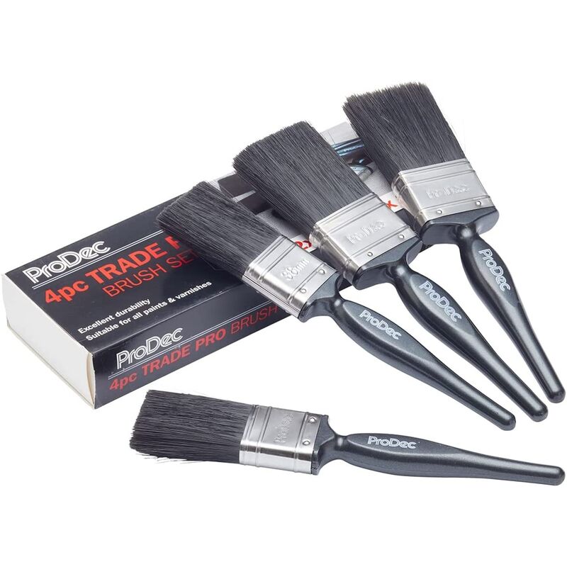 Trade Pro Mixed Bristle 4 Brush Set - 2 x 1.5' and 2 x 2' - Prodec