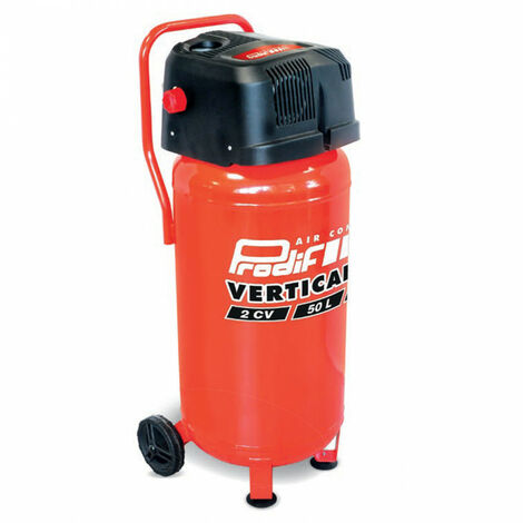 Prodif – Compresseur vertical 50L 845V – 2 CV – Type vertical – Sans entretien – Pour gonfler, souffler, agrafer, clouer