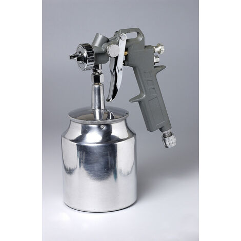 Prodif – Pistolet à peinture succion – Godet métal 0,75 l – Pression 3 à 5 bar – Débit réglable pour contrôle précis – Buse 1,5 mm