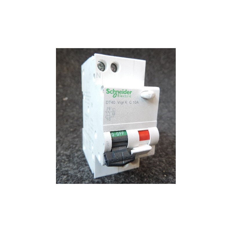 Disjoncteur différentiel 10A 1P+N courbe c 4.5kA protection 300mA type ac DT40 Vigik Schneider