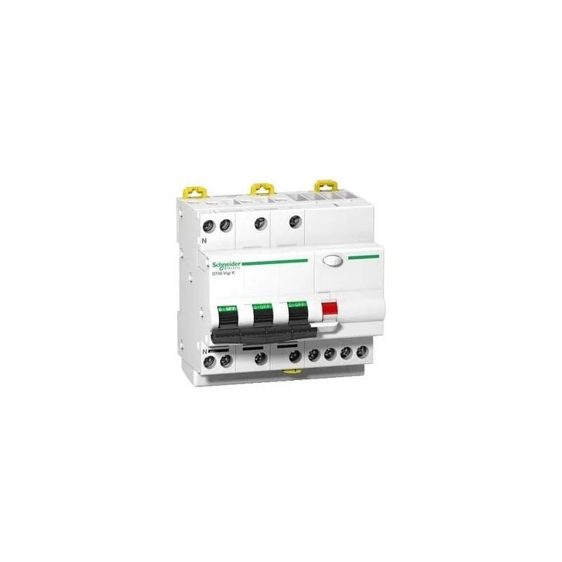 Schneider - A9N21228 Disjoncteur Différentiel prodis DT40k vigi pdc 4,5ka 3p+n courbe c 16a type ac 300ma