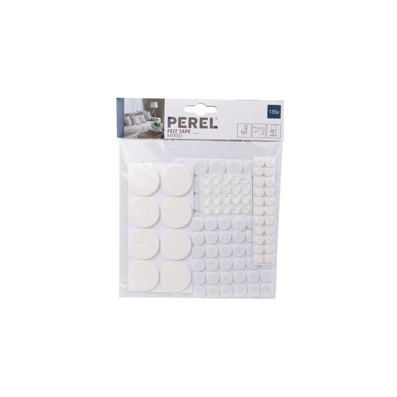 Image of Perel - prodotto usato] Feltro adesivo - assortito - 135 pezzi.
