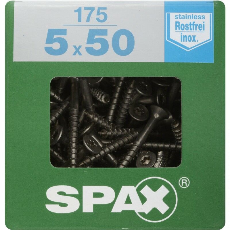 

Box 175 Tornillos De Acero Inoxidable De Cabeza Avellanada Torx Spax, Diam.5 Mm X Mm L.50