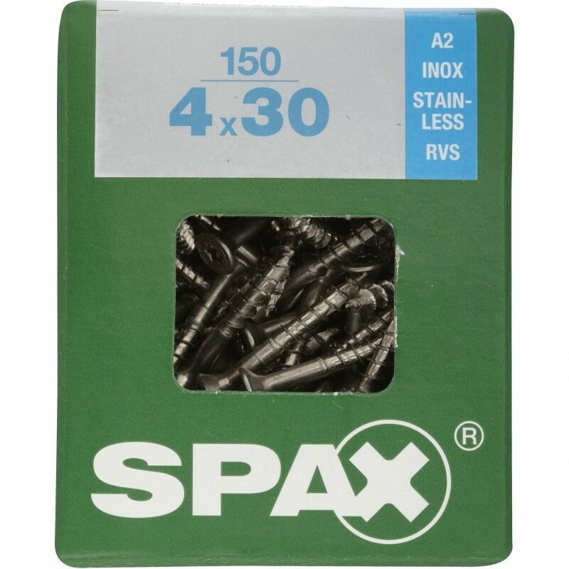 

Box 150 Tornillos De Acero Inoxidable De Cabeza Avellanada Torx Diam.4 Mm X Mm L.30 - Spax