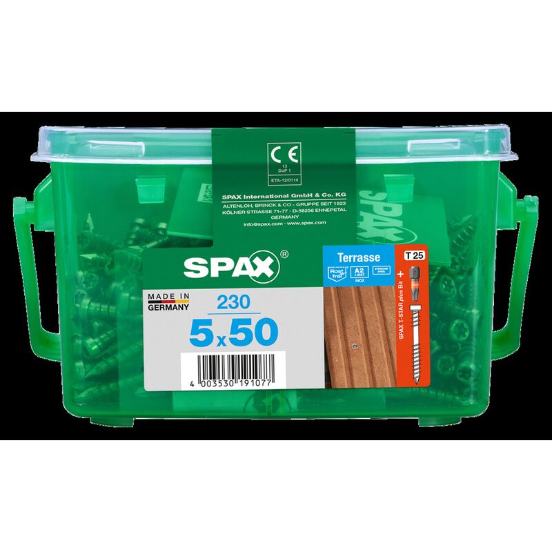 

acero inoxidable Tornillo Spax 'A2' 50 x 5 mm - 230 pcs