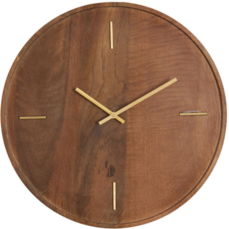 Horloge Light & Living VETI en bois de manguier dans une Horloge Light & Living VETI en bois de manguier dans une