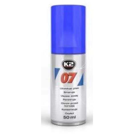 Producto multifuncional K2, Preparado K2 07, 50ml, limpieza y mantenimiento, eficaz para eliminar manchas y suciedad, acción rápida, ideal para interiores y exteriores