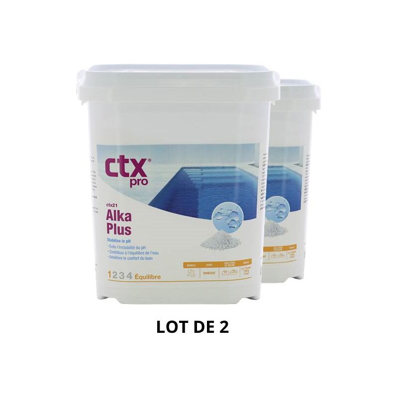 Produit d'entretien piscine - CTX 21 - Alka Plus - 6 kg - 2x6 kg de CTX