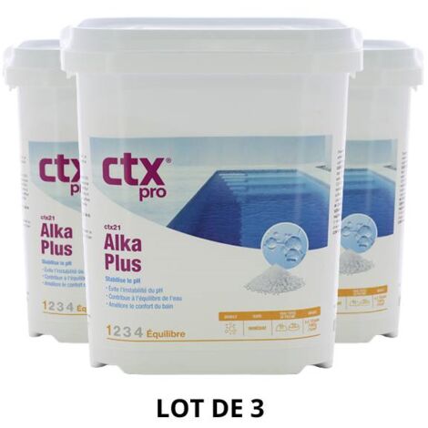 Produit d'entretien piscine - CTX 21 - Alka Plus - 6 kg - 3x6 kg de CTX