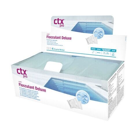 Produit d'entretien piscine - CTX 43 - Floculant Deluxe – boîte de 8 cartouches 125 g de CTX