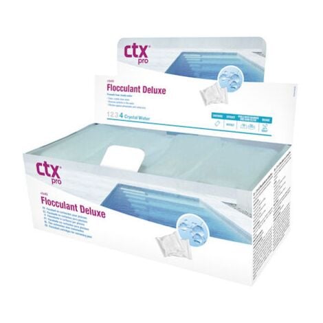 Produit d'entretien piscine - CTX 43 - Floculant Deluxe – boîte de 8 cartouches 125 g de CTX