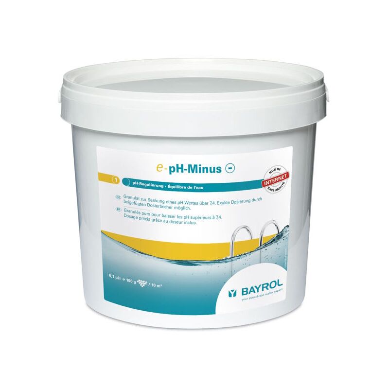 Produit d'entretien piscine - e.pH Minus - Granulés - 6 kg de Bayrol