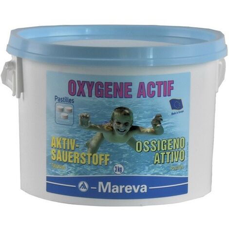 Produit d'entretien piscine - Oxygène actif - Galets de 50g - 3 kg de Mareva