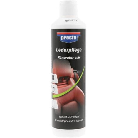Produit d'entretien - Rénovateur - Sièges en cuir - Voiture - Crème - 500ml - Presto