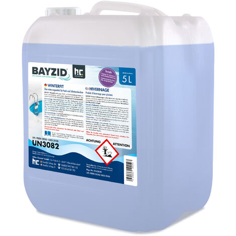 Produit d'hivernage piscine 5 l – Effet détartrant, algicide, anti-moisissures – Compatible avec tous types de désinfection