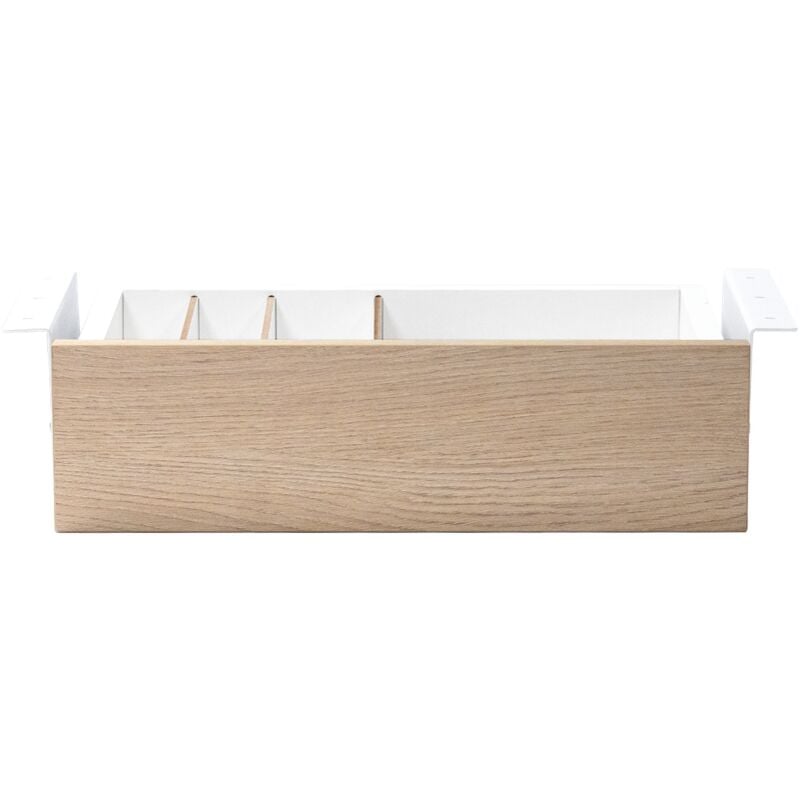 [PRODUIT D'OCCASION] Caisson de bureau artisanal combinaison blanc et bois naturel