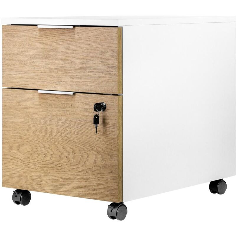 [PRODUIT D'OCCASION] Commode artisanale combinaison blanc et bois naturel