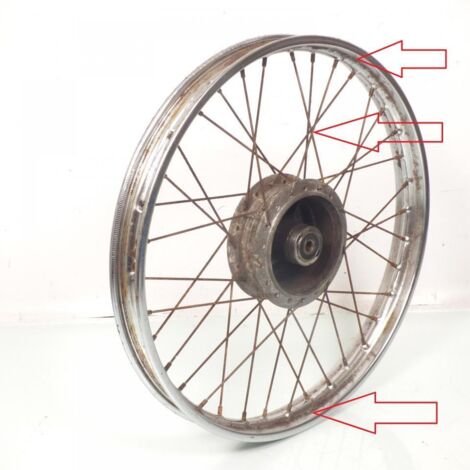 [PRODUIT D'OCCASION] Jante avant origine pour moto Honda 125 CB 1965 à 1967 Occasion