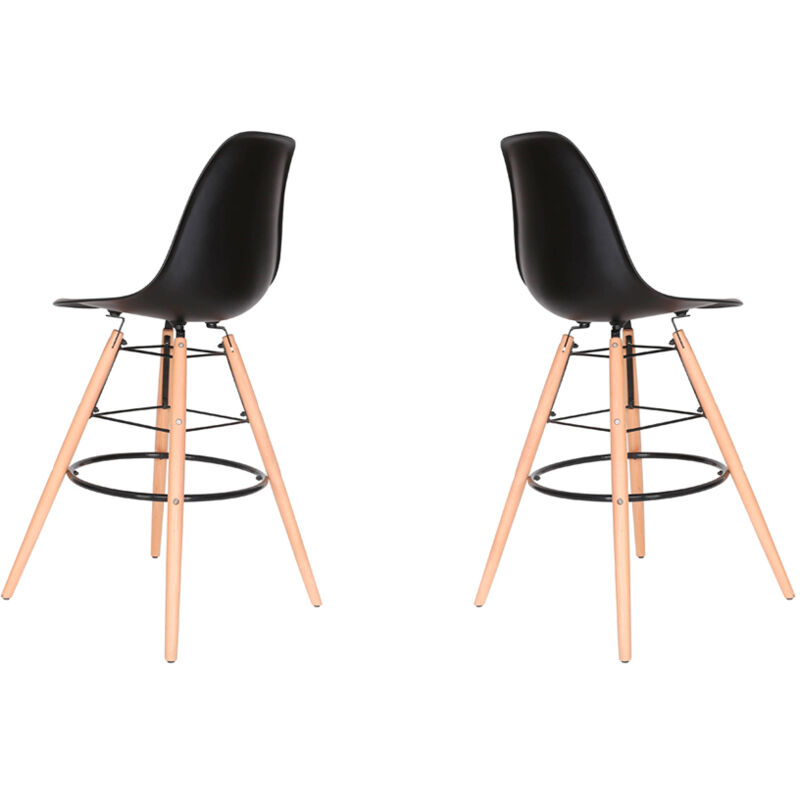 Hobag - produit d'occasion] Lot de Deux tabourets scandinaves jul noir