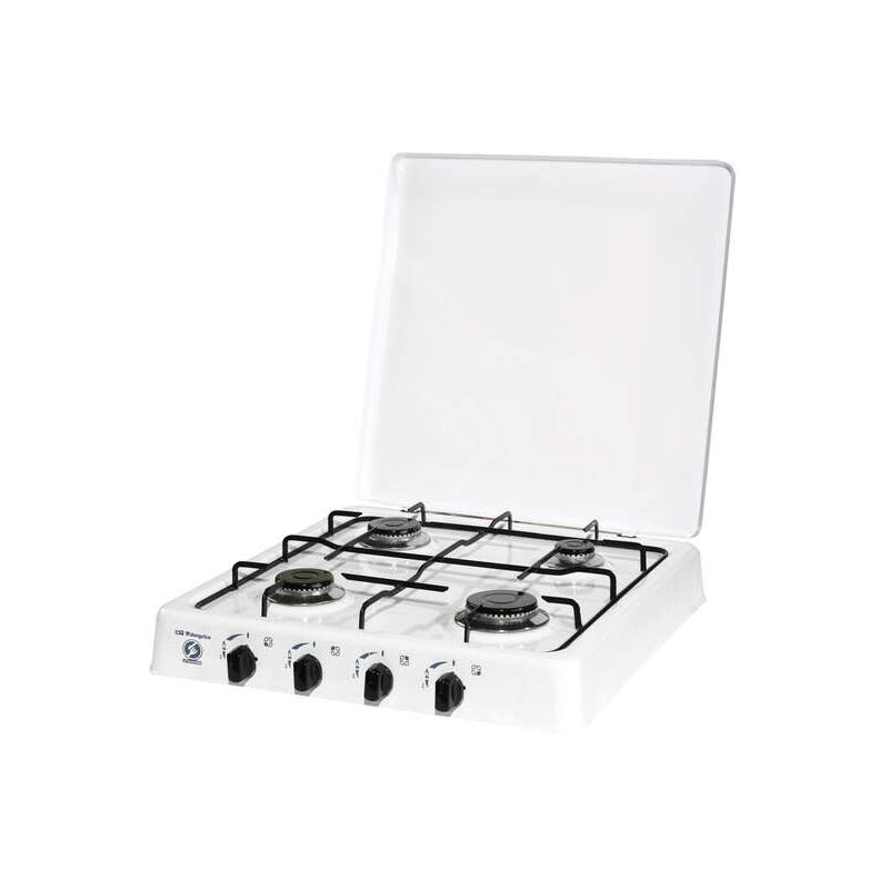 Produit d'occasion] Orbegozo cuisinière a gas fo 4550 white - 4 brûleurs émaillés - puissance de 750w a 1900w - type de gas g-30/g31 - pression de