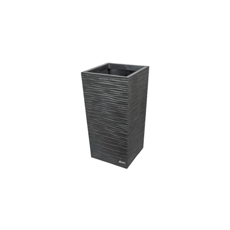 Produit d'occasion] Pot fleurs 'serena' 34x34 h66cm gris en caoutchouc recyclé