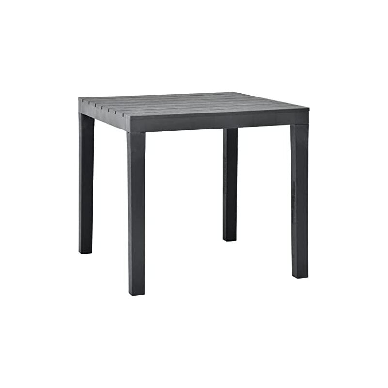 Ipae Progarden - produit d'occasion] Table de jardin carrée couleur : noir 78x78x72cm modèle : bali .