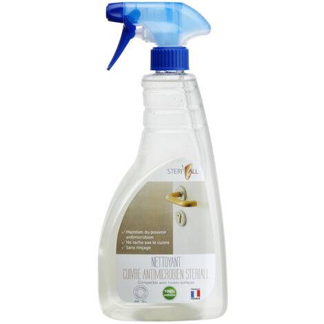 Produit nettoyant et régénérant 750ml pour poignée en cuivre avec deux tampons - THIRARD