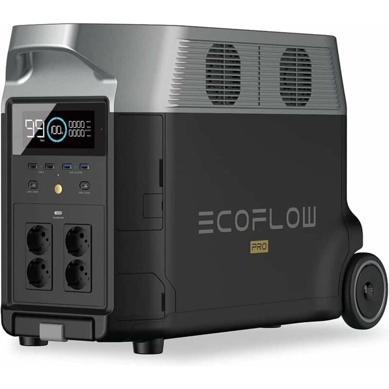 [PRODUIT RECONDITIONNE] Générateur d'énergie portable Ef Ecoflow Delta Pro grande sortie CA 3600 W pour la maison (Reconditionné)