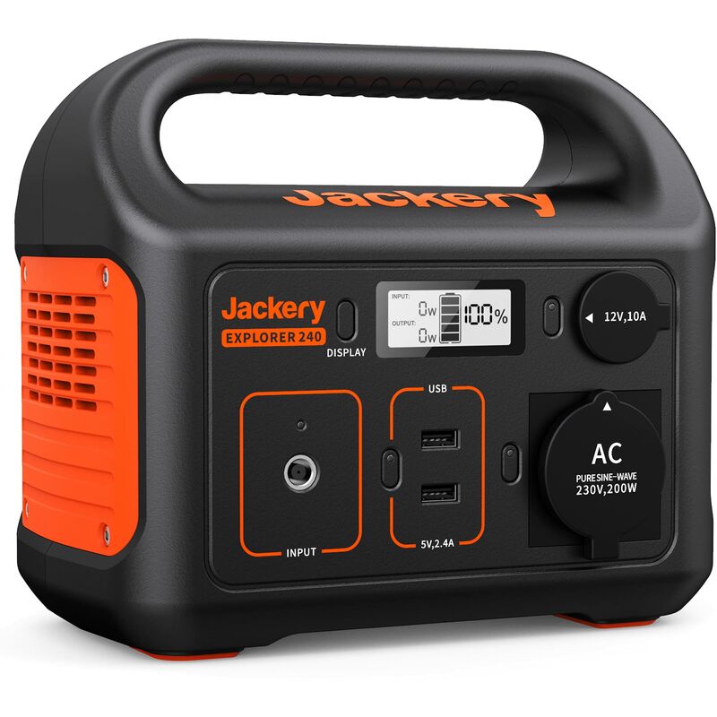 Jackery - produit reconditionne] générateur électrique Portable d'énergie Explorer 240, Batterie d'Appoint au Lithium de 240Wh, Onduleur à Onde
