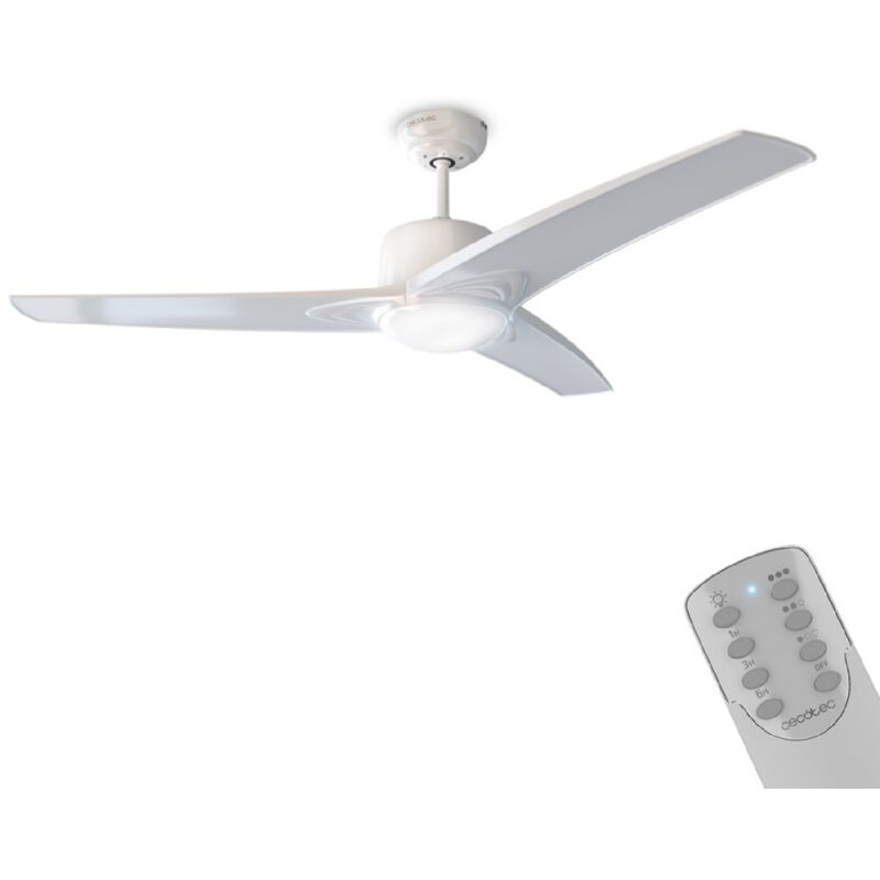 Cecotec - produit reconditionne] Ventilateur de plafond de 52'' de 3 pales, 60 w, led lampe et fonction été/hiver.