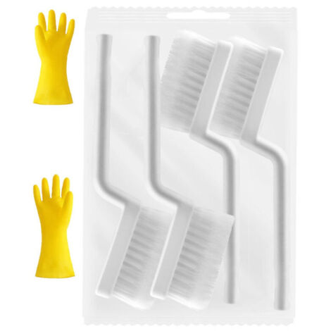 Produits de nettoyage-brosse de nettoyage blanche 4 pièces dans un paquet + gants en Latex Oxford en caoutchouc épais épaissi L  1