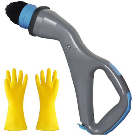 Produits de nettoyage-Brosse de nettoyage Hurricane/Gris Euro Jauge1 + Gants en latex Oxford/Épaissi 1 paire1