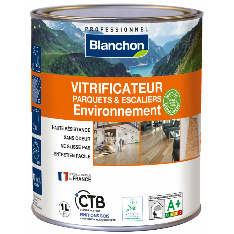 Blanchon - Vitrificateur parquet environnement 1L Satiné