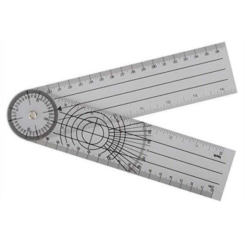 Professional 360 Degree Multi-Ruler Goniometer Spine Angle
