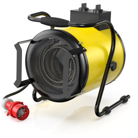 Professional 5kW Fan Heater - Industrial Heater with Adjustable Angle and Thermostat for Construction Sites - DAHTEC
