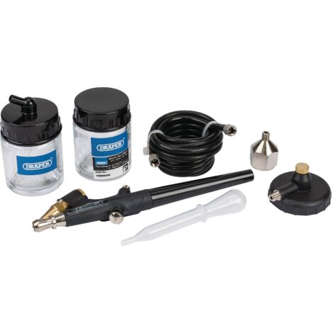 Professional 7-Piece Air Brush Kit with Adjustable Compressor and Accessories (Model 70831)