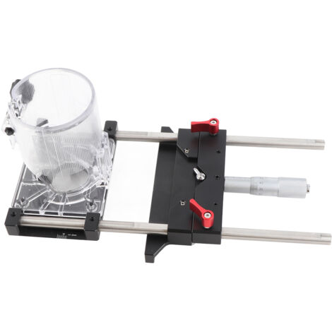 Professional Aluminum Alloy Edges Trimming Guide Trimmer Versatile Fine Tuning Rest Slotting Woodworking Tool with High Accuracy Engraving Scale Suitable for 65mm Trimmer